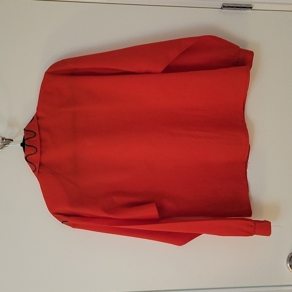 Vtg AVON 1970s Swirl Ribbon Long Sleeve Button Down Shirt - Picture 6 of 7